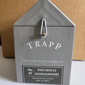New TRAPP Patchouli Sandalwood Scented Candle - Gray Packaging